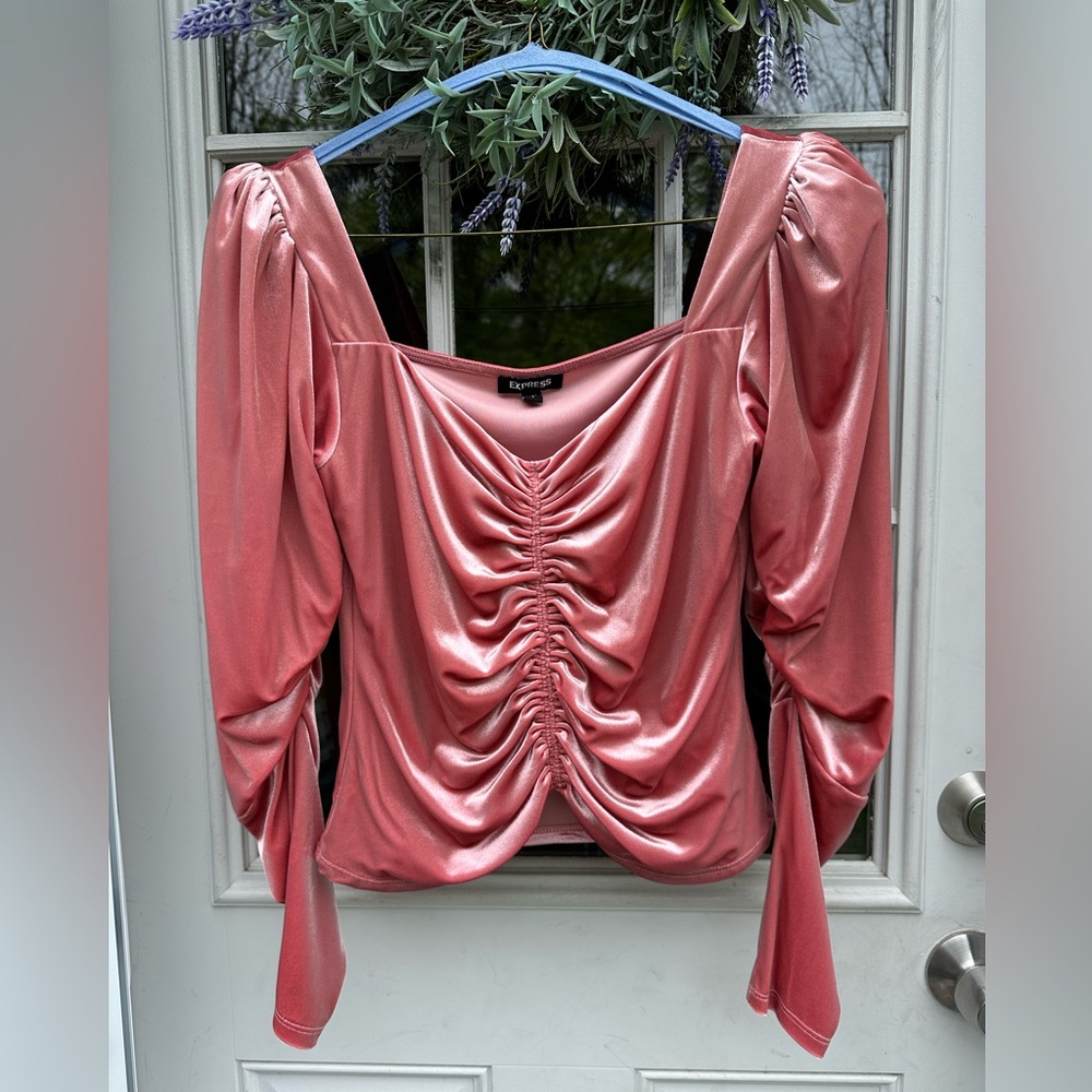 Express Velour Top - Pink/Small 🩷